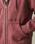 Men's Vintage Wash Relaxed Classic Full Zip - Washed Russet Brown